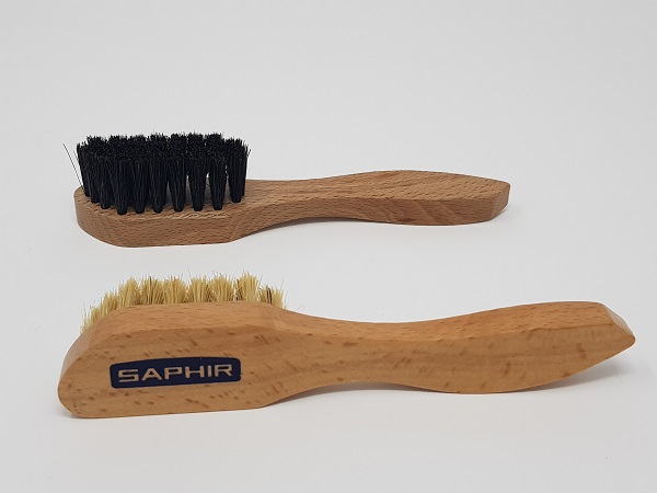 Saphir 16cm Large Dauber Spreading Brush White and Black